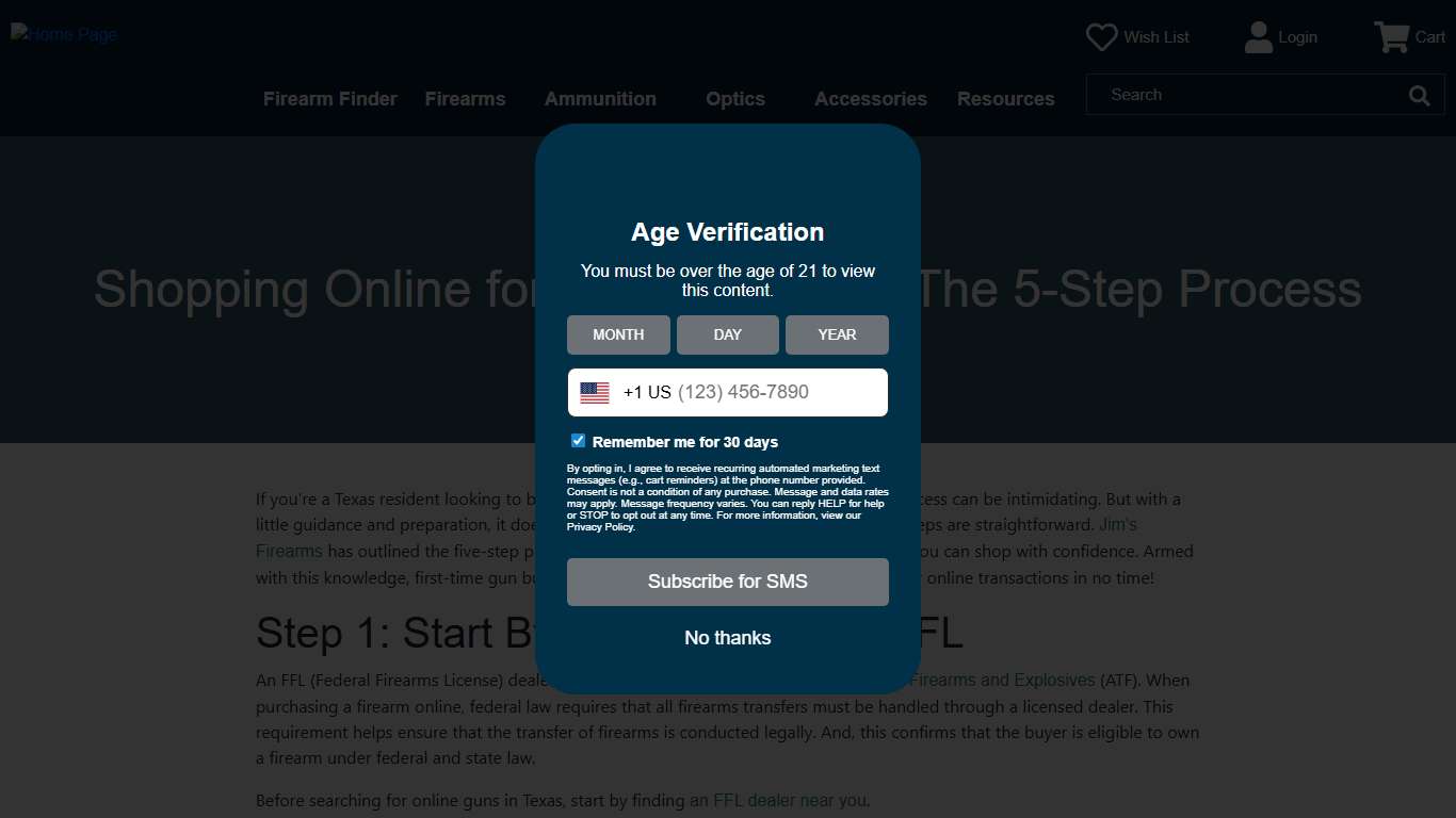 Shopping for Online Guns in Texas: The 5-Step Process