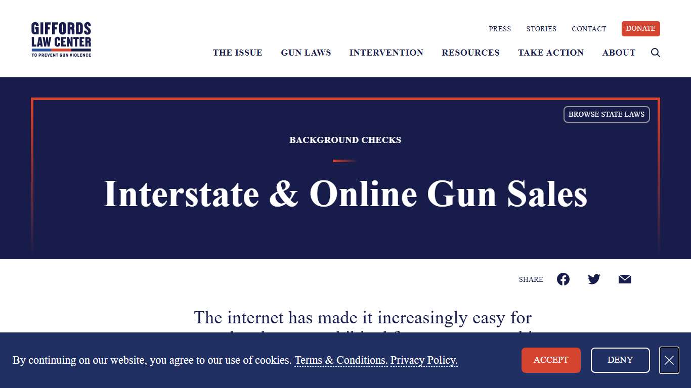 Interstate & Online Gun Sales | GIFFORDS