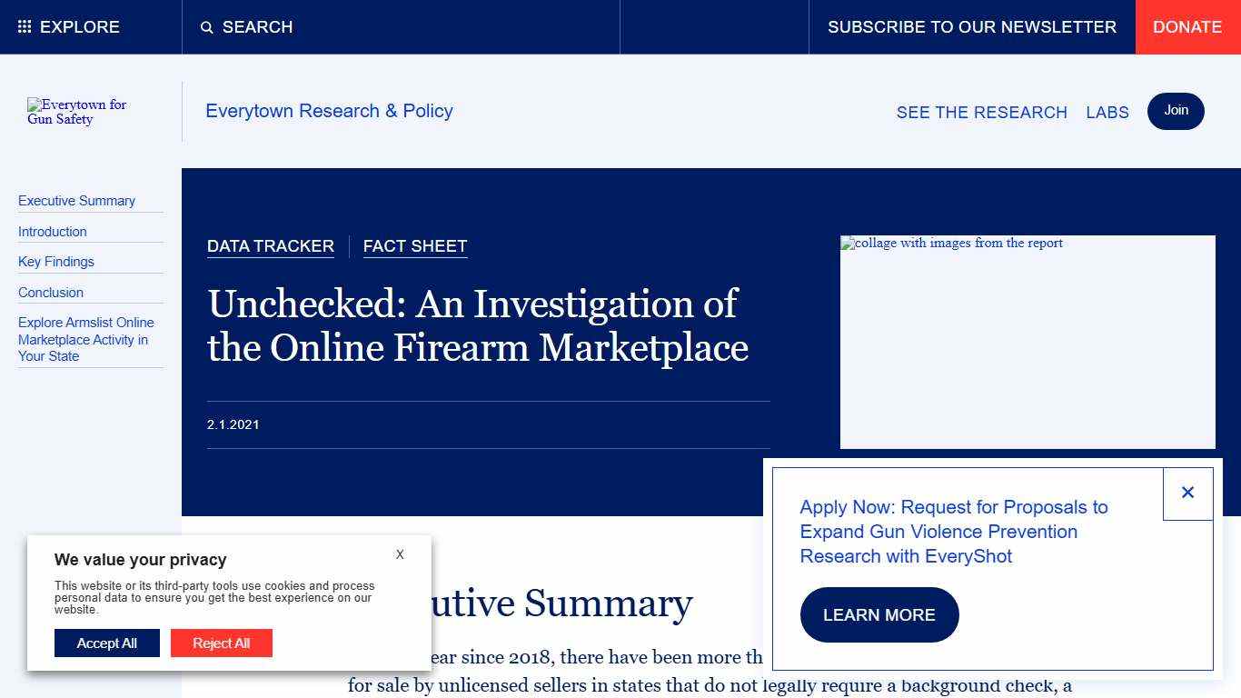 Unchecked: An Investigation of the Online Firearm Marketplace | Everytown Research & Policy